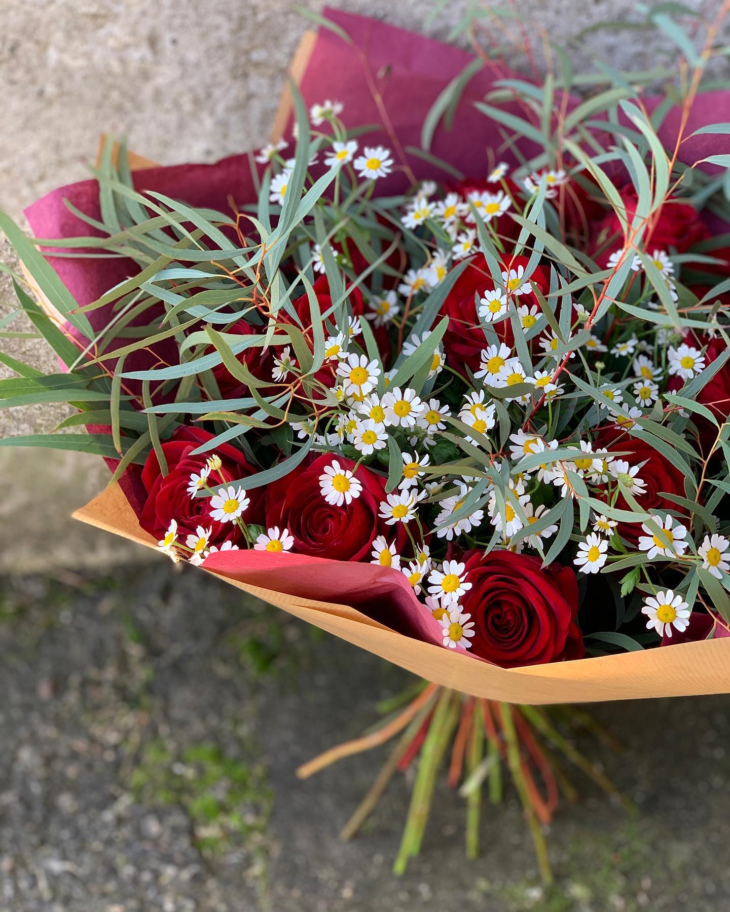 10 Red Rose Posy Valentines