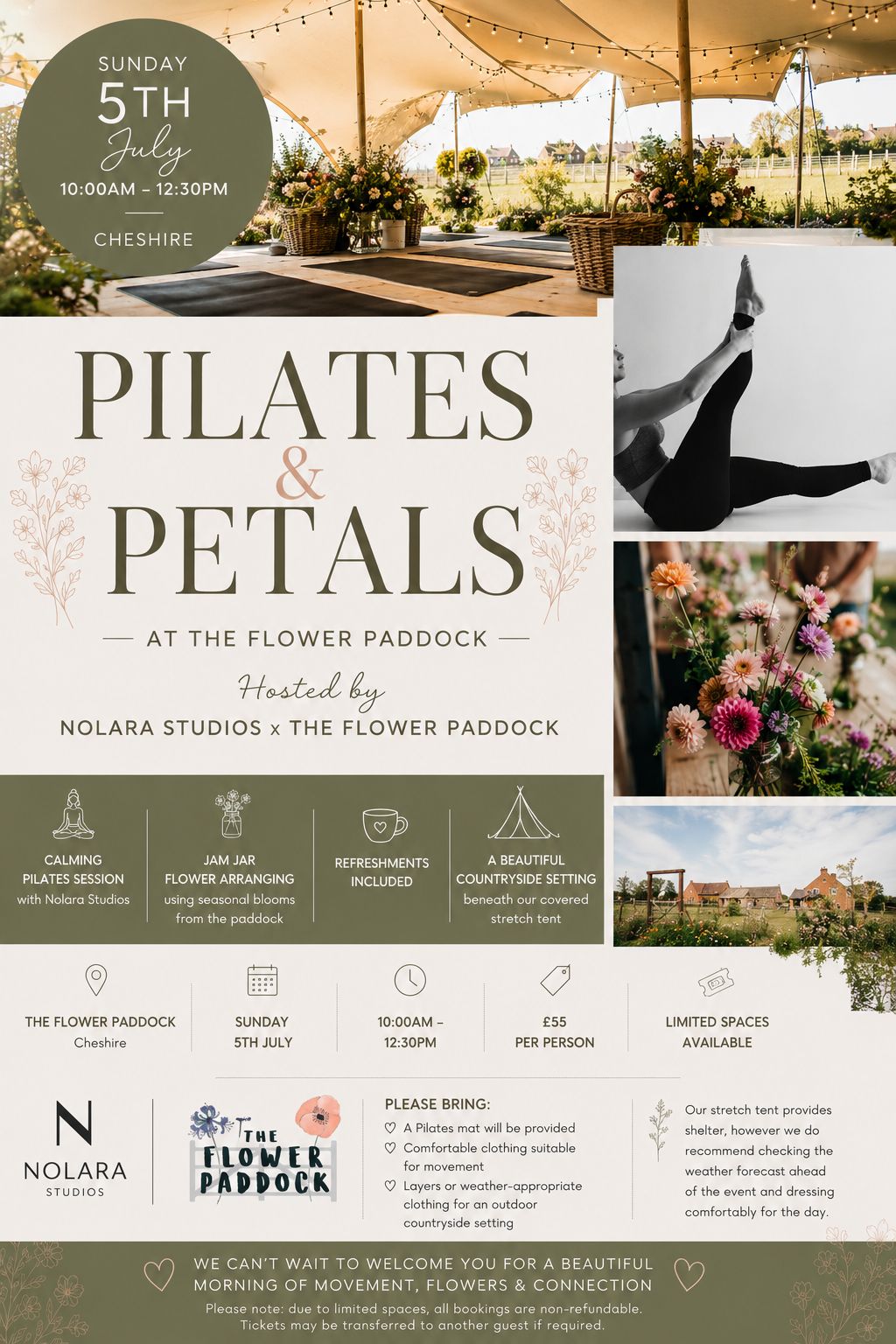 Pilates and Petal Sunday 5th July 2026